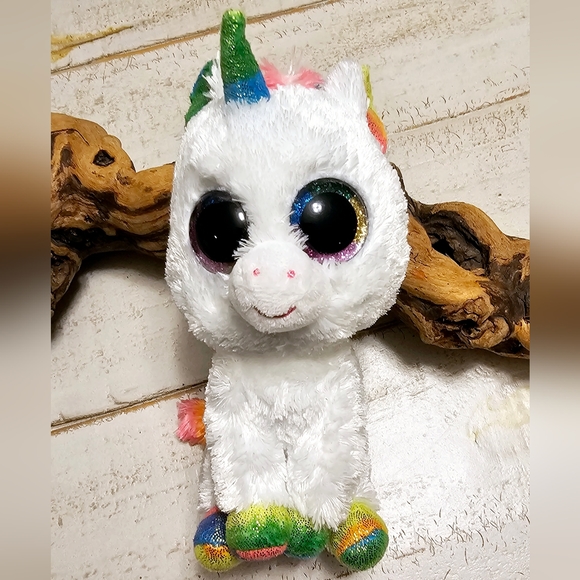 Beanie Boos 🔥 Pixy White Unicorn Soft Plush Stuffed Animal Size Small 6" - Picture 3 of 6